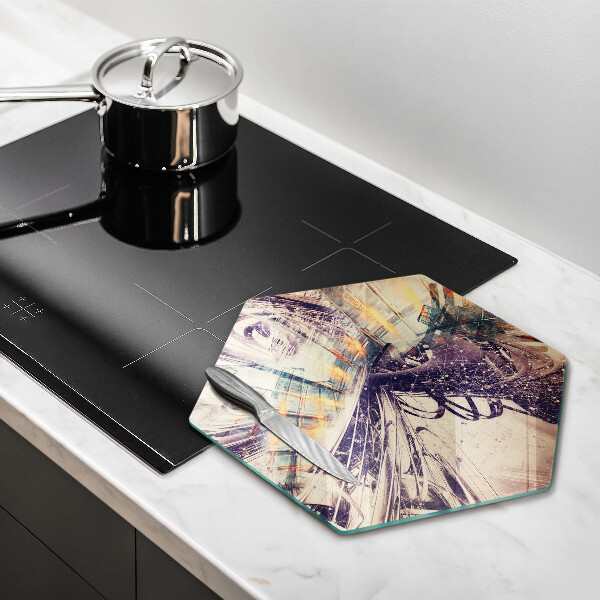 Skärbräda glas sexhörning Modern komposition