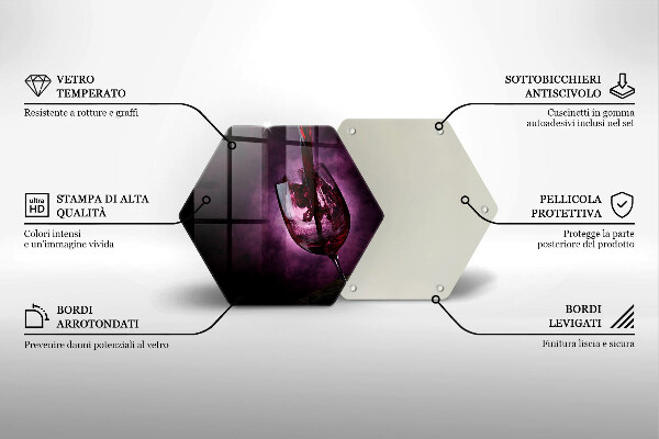 Skärbräda glas sexhörning Ett glas vin