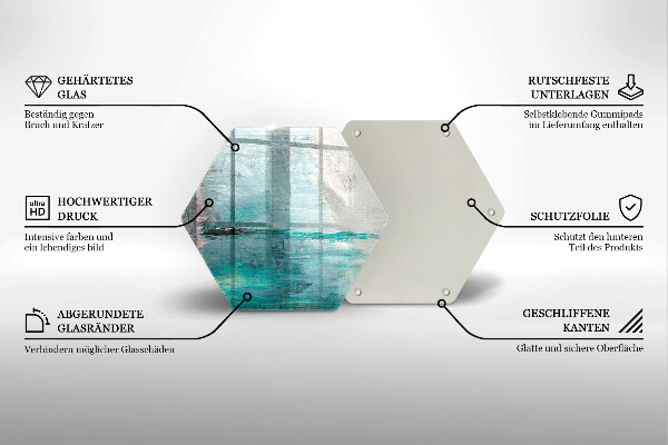 Skärbräda glas sexhörning Måla abstraktion bakgrund