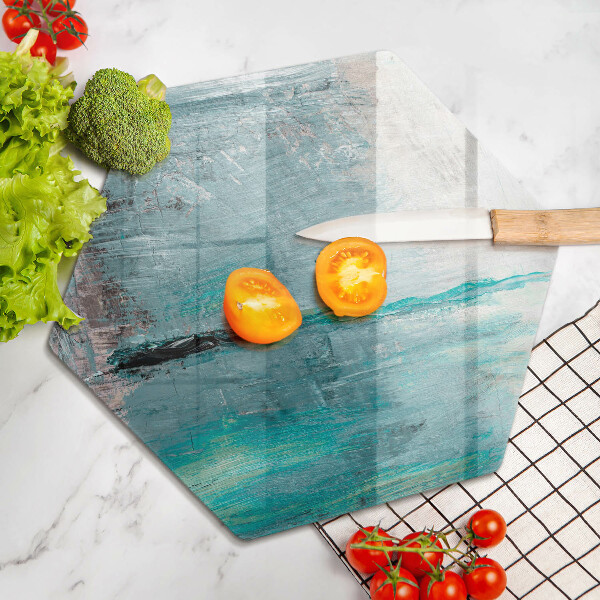 Skärbräda glas sexhörning Måla abstraktion bakgrund