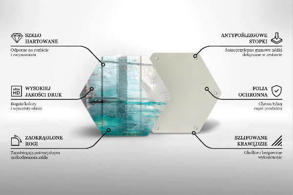 Skärbräda glas sexhörning Måla abstraktion bakgrund