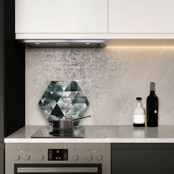 Skärbräda glas sexhörning Trianglar och vatten