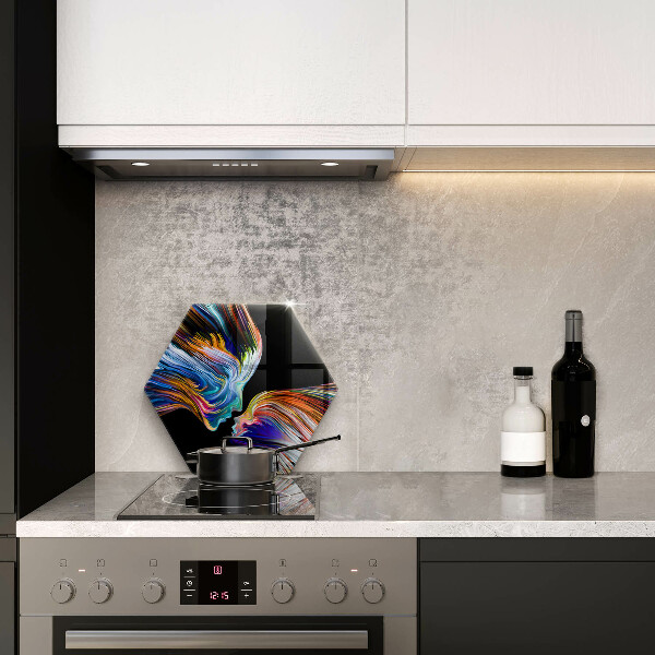 Skärbräda glas sexhörning Kyss abstraktion