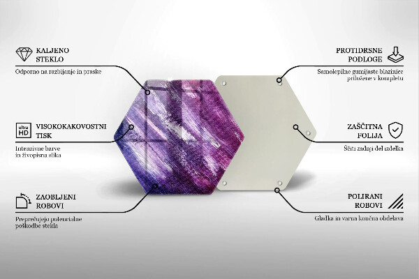 Skärbräda glas sexhörning Måla abstraktion