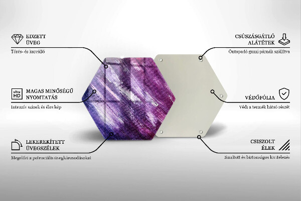 Skärbräda glas sexhörning Måla abstraktion