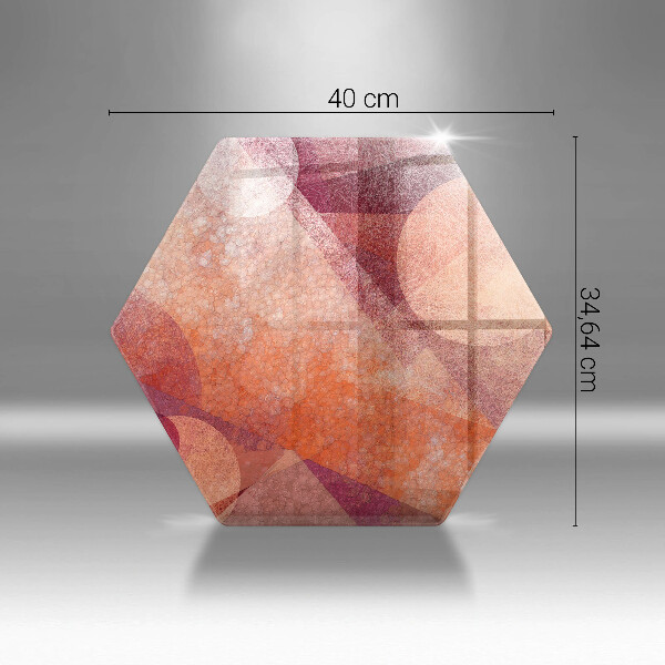 Skärbräda glas sexhörning Abstrakt konst
