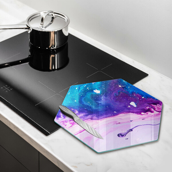 Skärbräda glas sexhörning Abstraktionsbläck