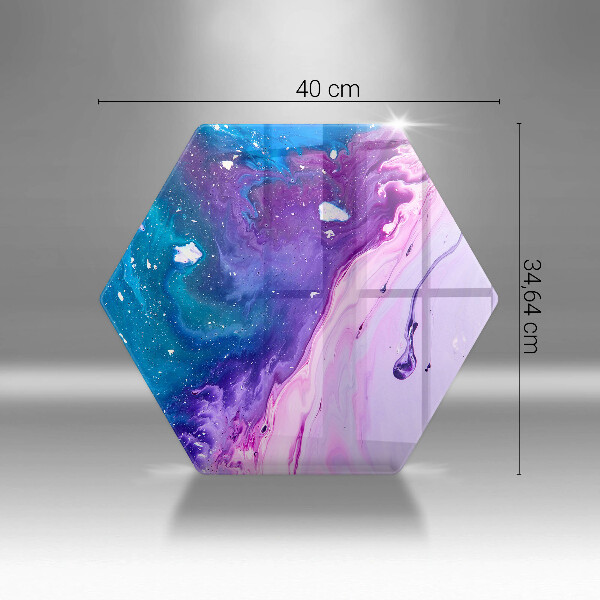 Skärbräda glas sexhörning Abstraktionsbläck