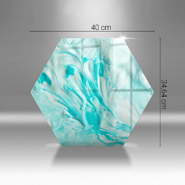 Skärbräda glas sexhörning Abstraktionsfärger