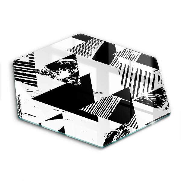 Skärbräda glas sexhörning Geometriska trianglar