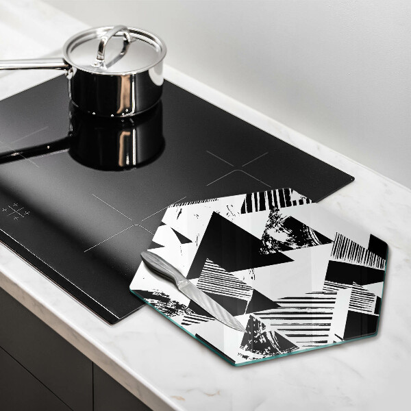 Skärbräda glas sexhörning Geometriska trianglar