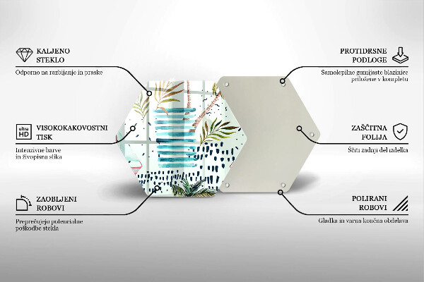 Skärbräda glas sexhörning Semesterillustrationer