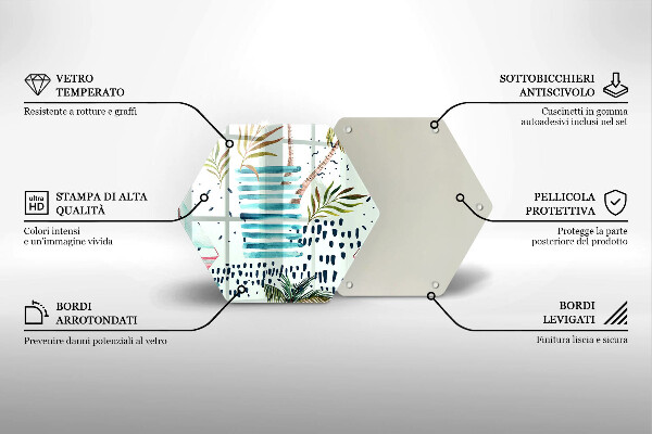 Skärbräda glas sexhörning Semesterillustrationer