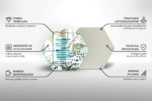 Skärbräda glas sexhörning Semesterillustrationer