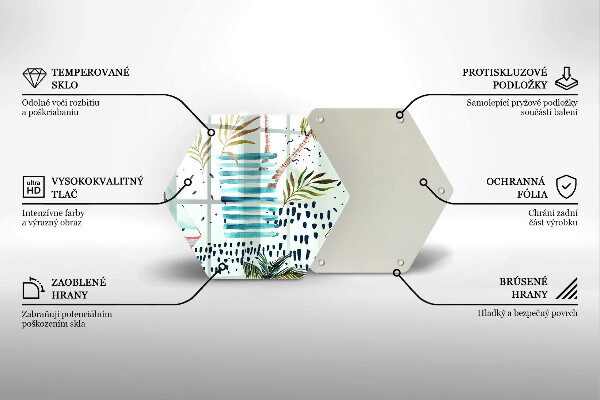Skärbräda glas sexhörning Semesterillustrationer