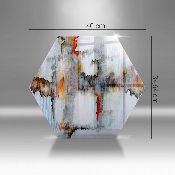 Skärbräda glas sexhörning Abstraktionsfärger