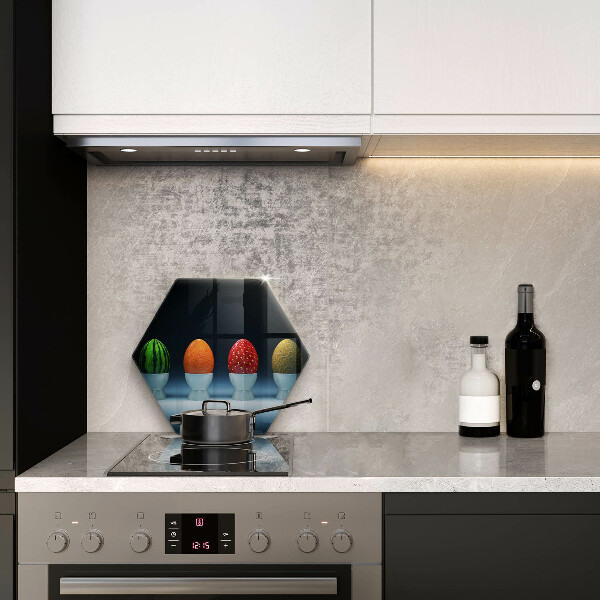 Skärbräda glas sexhörning Abstrakt fruktägg