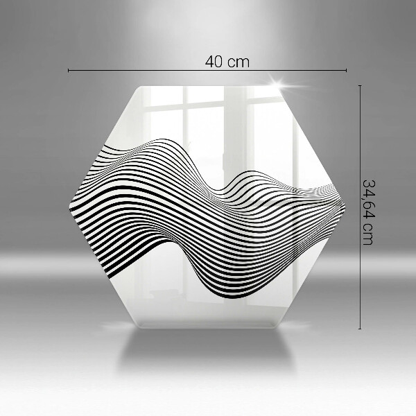Skärbräda glas sexhörning Linjär abstraktion