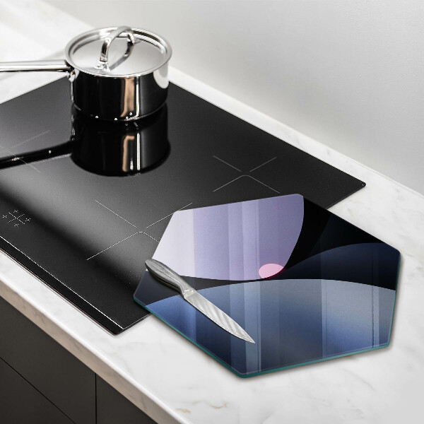 Skärbräda glas sexhörning Abstrakta former