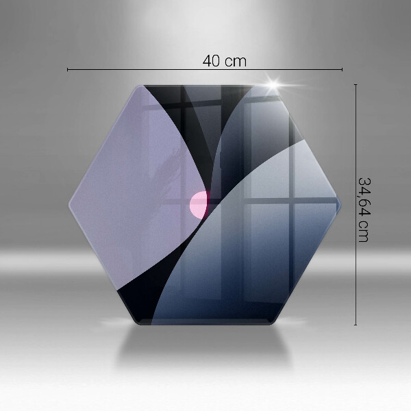 Skärbräda glas sexhörning Abstrakta former