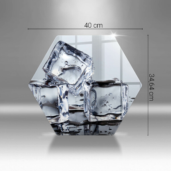 Skärbräda glas sexhörning Isbitar