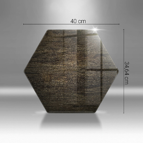 Skärbräda glas sexhörning Trä bark textur