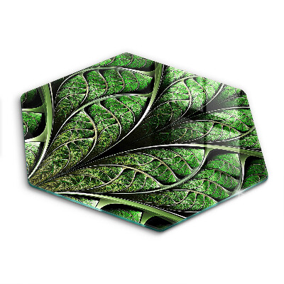 Skärbräda glas sexhörning Bladvenstruktur