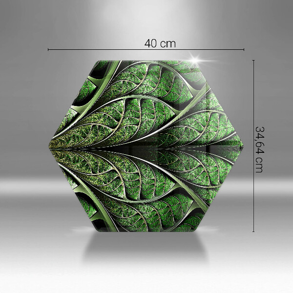 Skärbräda glas sexhörning Bladvenstruktur