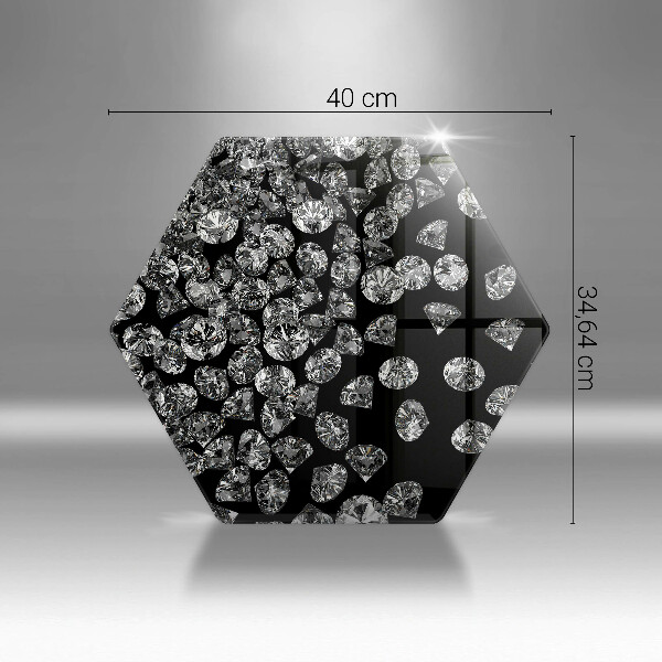 Skärbräda glas sexhörning Diamanter diamanter