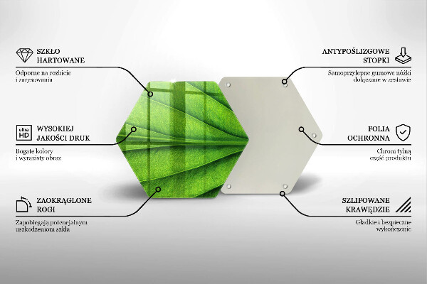 Skärbräda glas sexhörning Natur ven blad