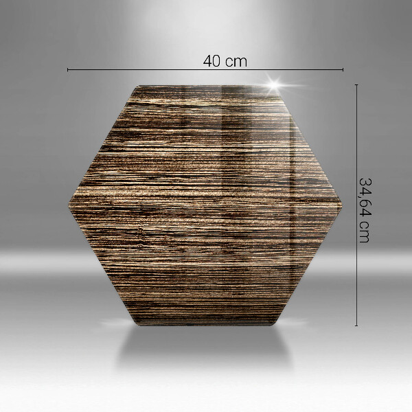 Skärbräda glas sexhörning Trästruktur