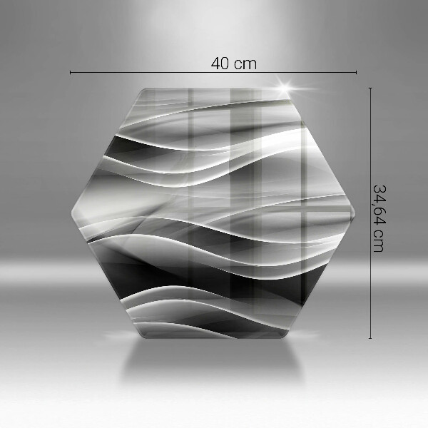 Skärbräda glas sexhörning Abstrakta linjer av rök
