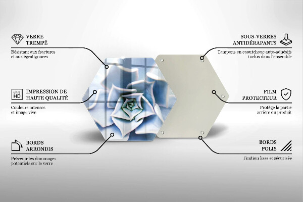 Skärbräda glas sexhörning Blomma växt