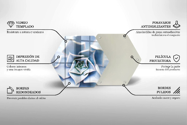 Skärbräda glas sexhörning Blomma växt