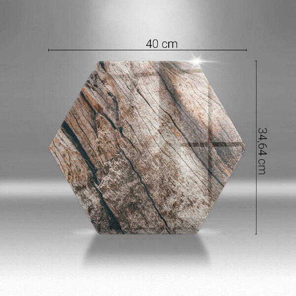 Skärbräda glas sexhörning Trästruktur