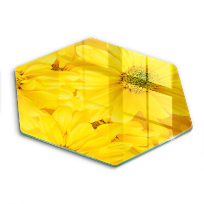 Skärbräda glas sexhörning Blomblad