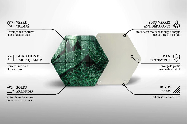Skärbräda glas sexhörning Växtens blad