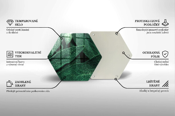 Skärbräda glas sexhörning Växtens blad