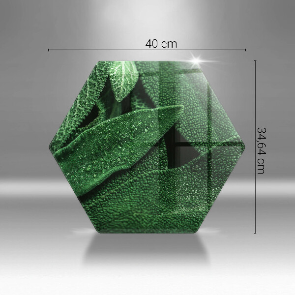 Skärbräda glas sexhörning Växtens blad