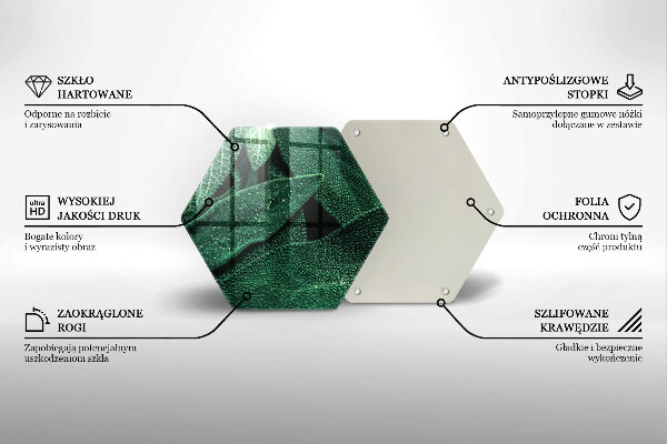 Skärbräda glas sexhörning Växtens blad