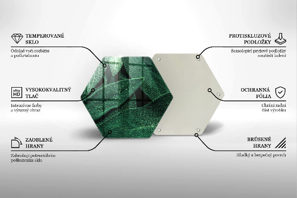 Skärbräda glas sexhörning Växtens blad