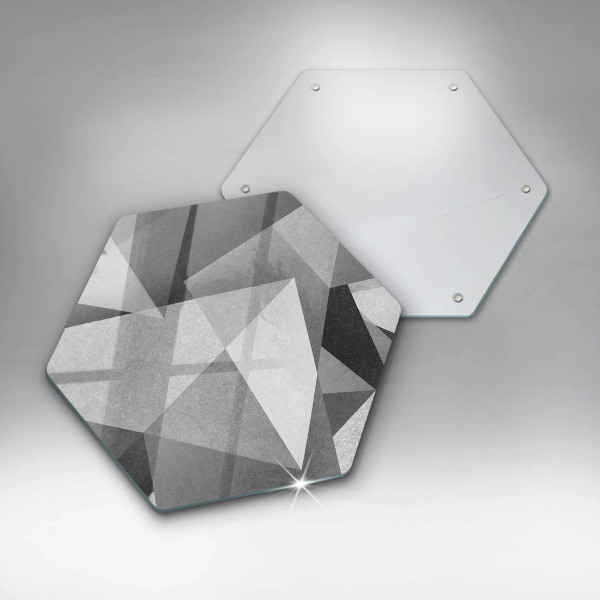 Skärbräda glas sexhörning Konkret skarp abstraktion