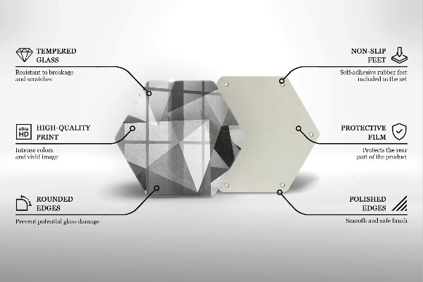Skärbräda glas sexhörning Konkret skarp abstraktion