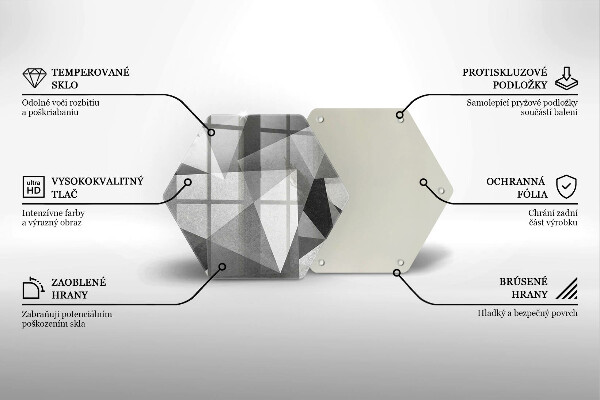 Skärbräda glas sexhörning Konkret skarp abstraktion
