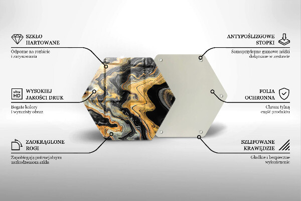 Skärbräda glas sexhörning Abstrakt struktur