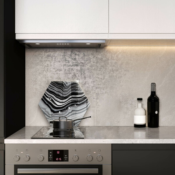 Skärbräda glas sexhörning Bläckabstraktion