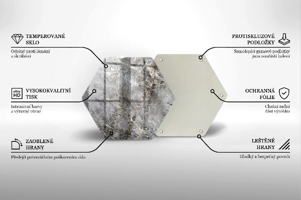 Skärbräda glas sexhörning Sten textur