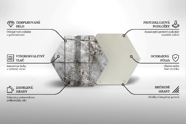 Skärbräda glas sexhörning Sten textur