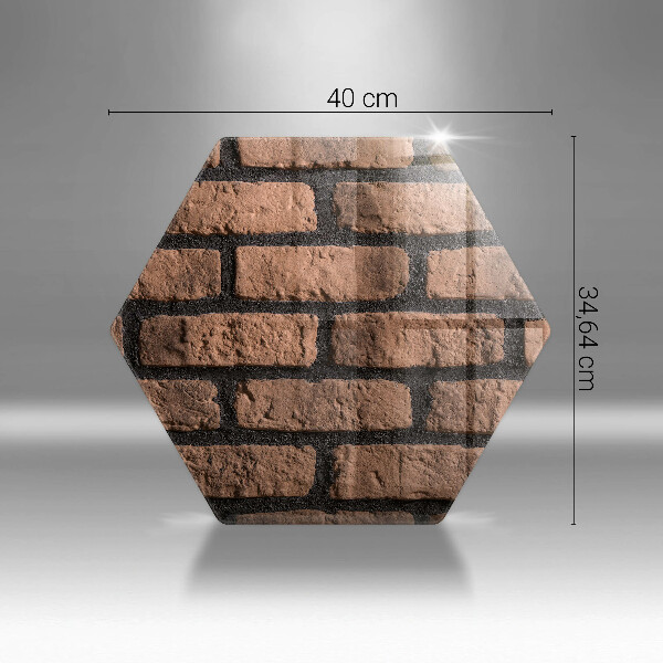 Skärbräda glas sexhörning Tegelvägg