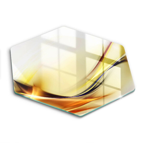 Skärbräda glas sexhörning Abstrakta linjer av ljus